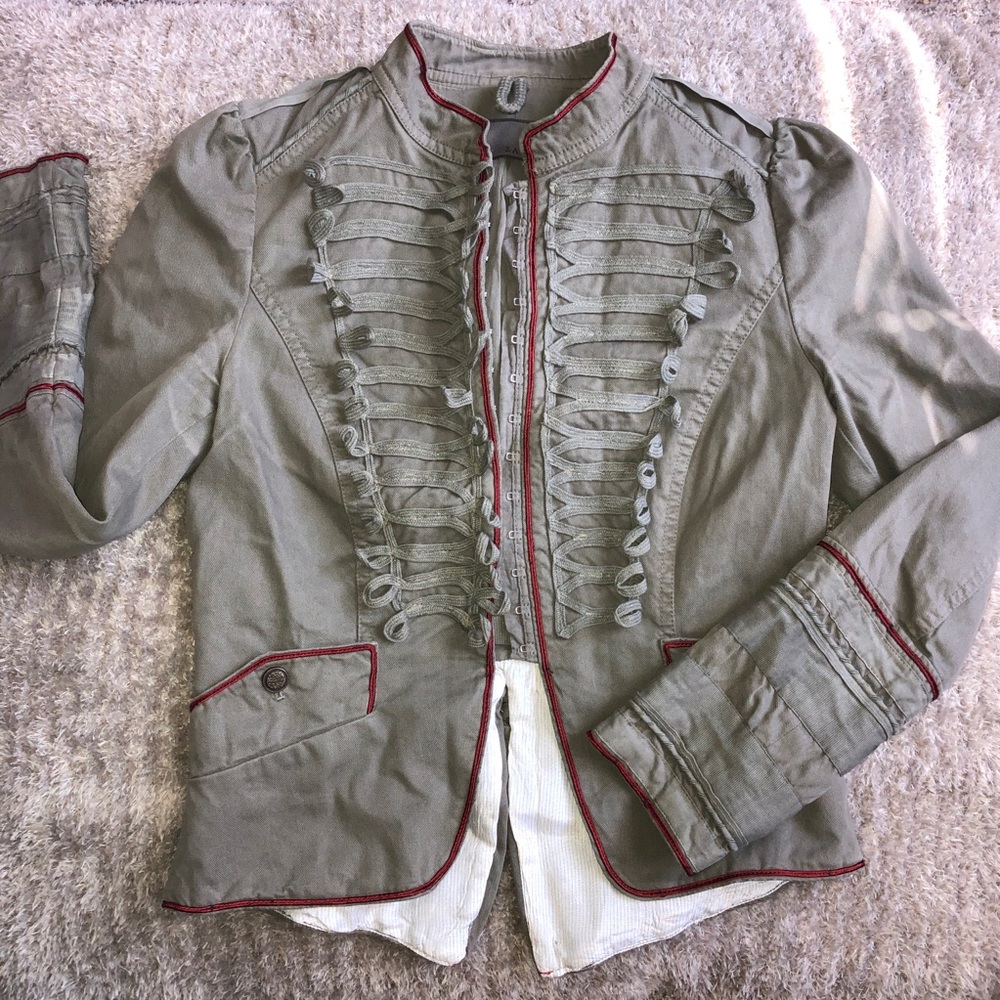 Zara basic green blazer